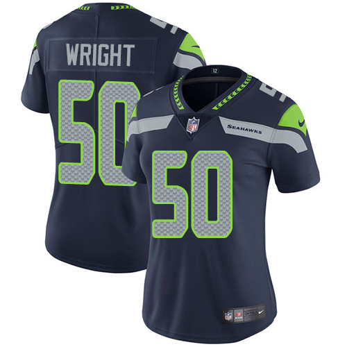 2019 Women Seattle Seahawks #50 Wright blue Nike Vapor Untouchable Limited NFL Jersey